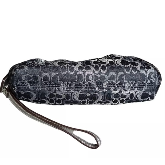 COACH Optic Mini Signature Lurex Framed Kisslock Clutch Wristlet LTD ED NWT - Picture 9 of 11